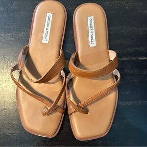 Chelsea & Violet Brown Strappy Sandals